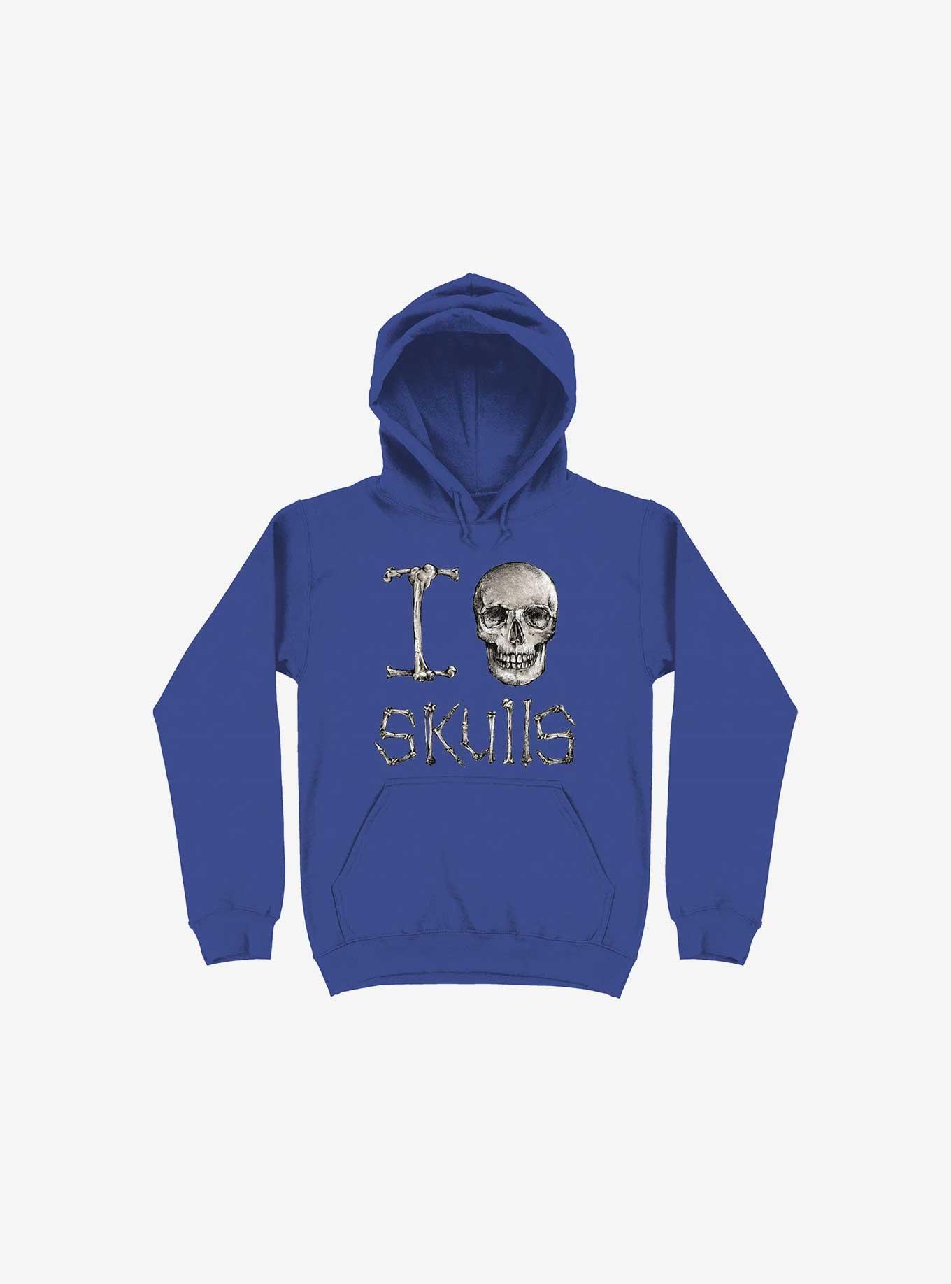 I Love Skulls Hoodie, ROYAL, hi-res