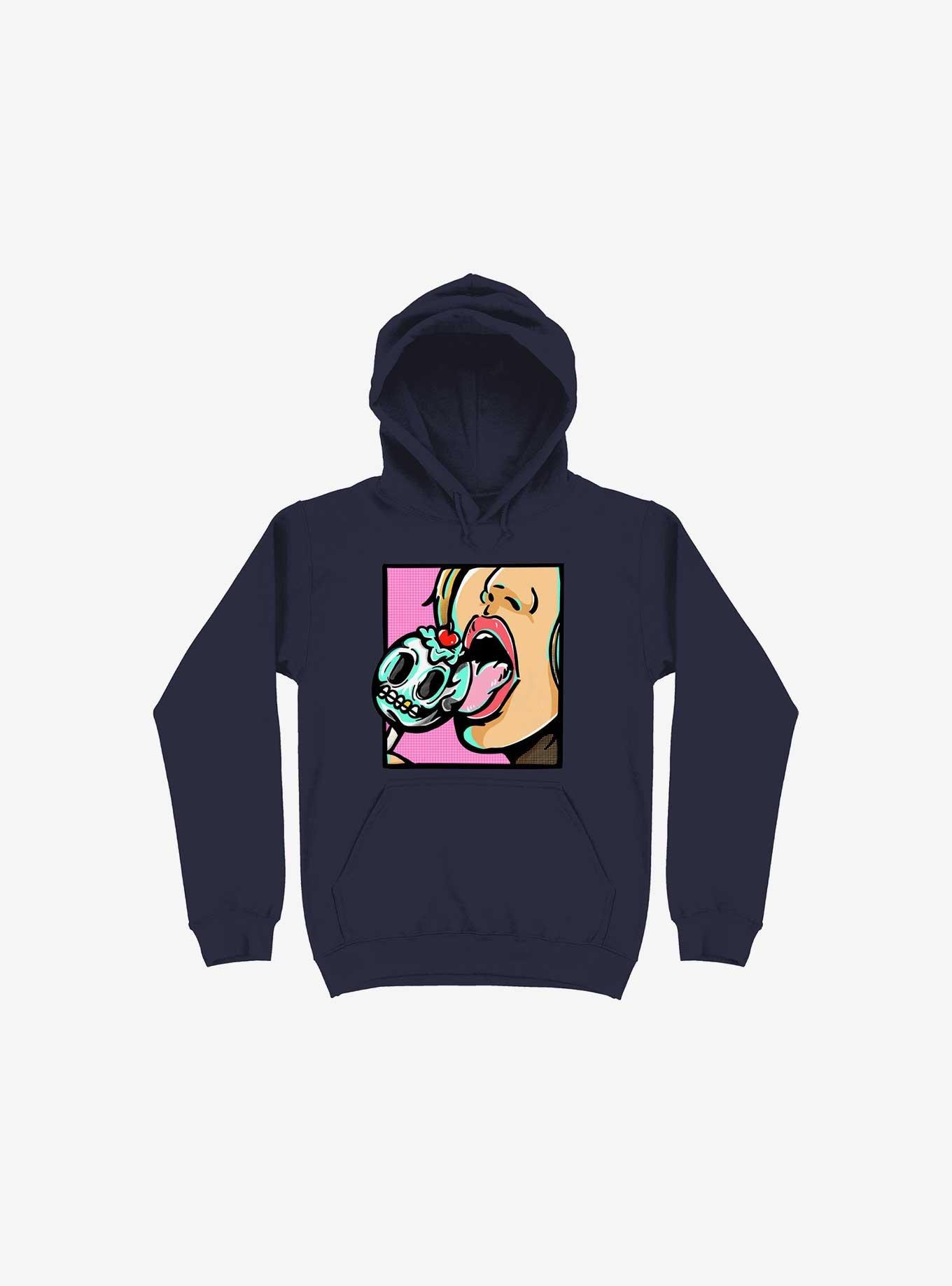 Lick The Bones Hoodie, NAVY, hi-res
