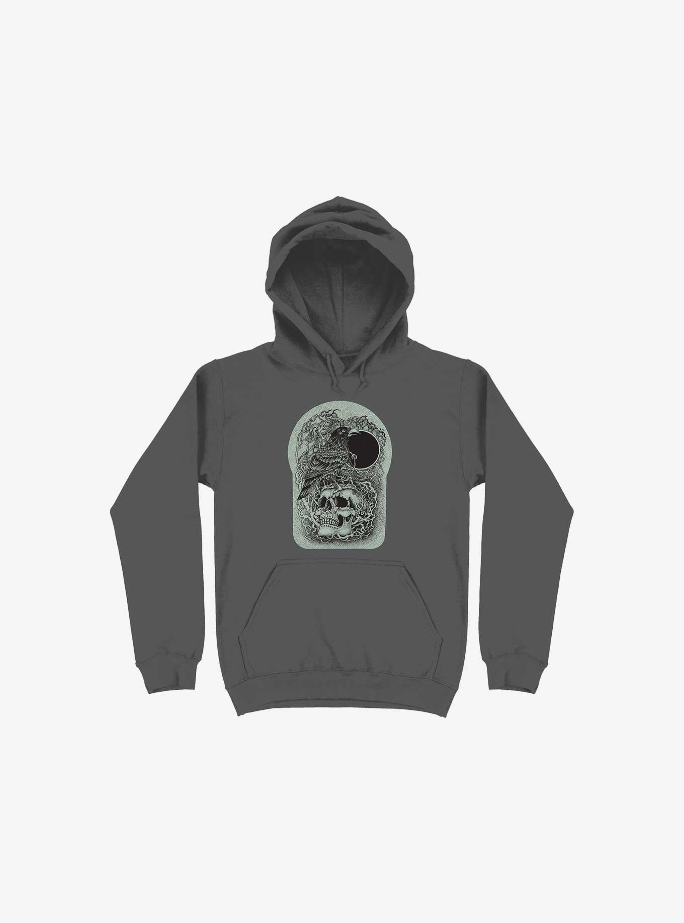 Skull And Raven Hoodie, ASPHALT, hi-res