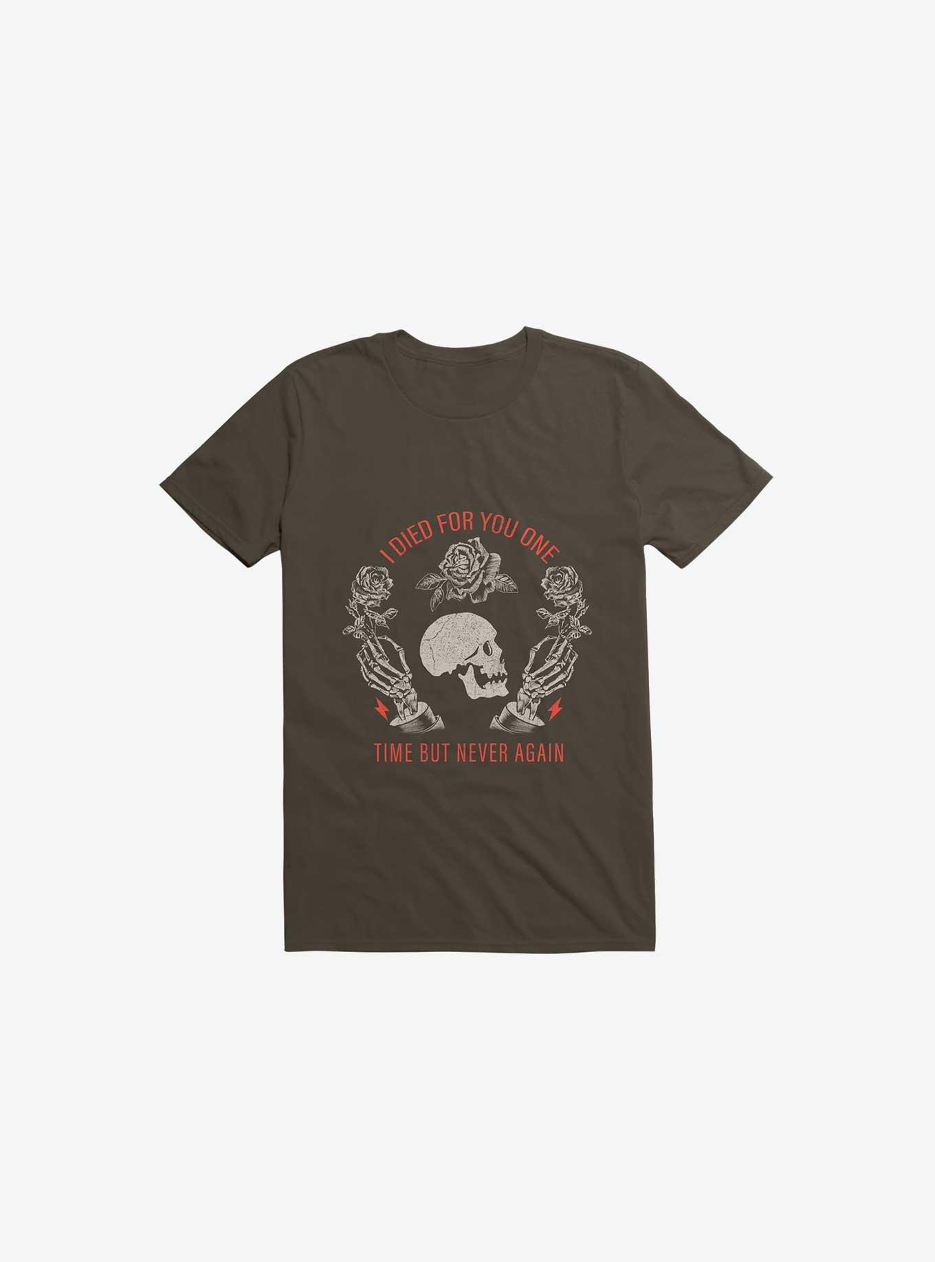 Never Again T-Shirt, BROWN, hi-res