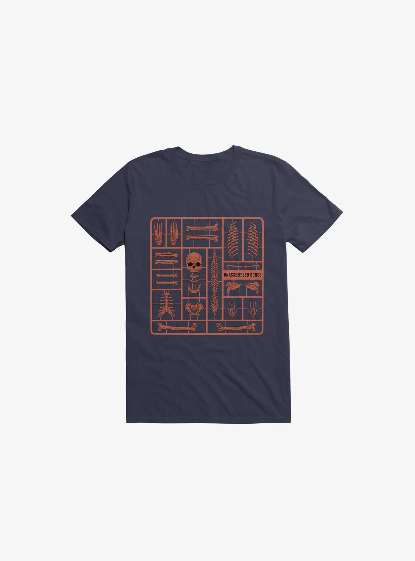 Unassembled Bones T-Shirt, NAVY, hi-res