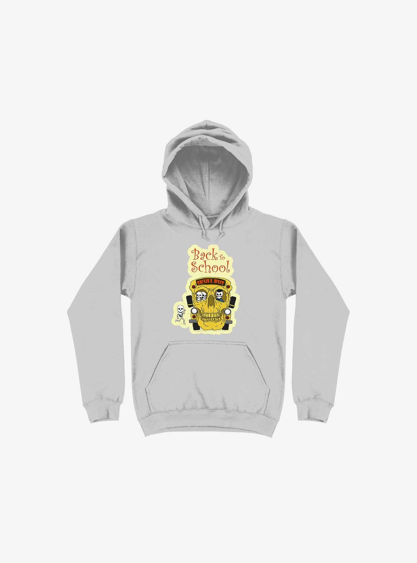 Back To Skull Hoodie, SILVER, hi-res