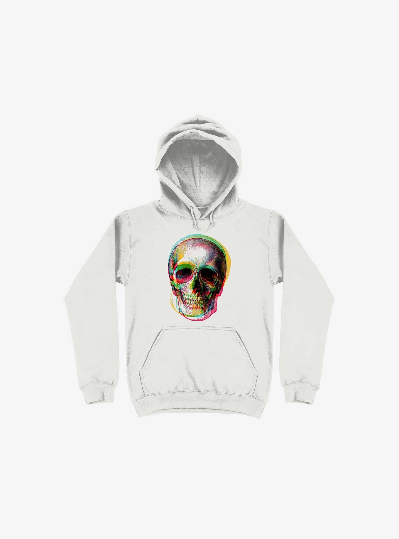 Colorfskull Hoodie, WHITE, hi-res