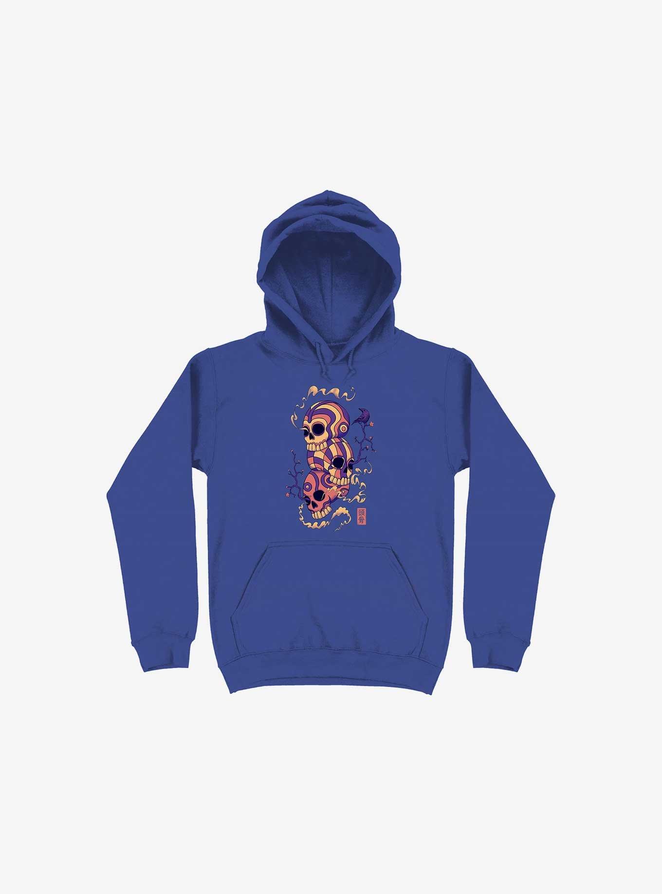 Colorful Skulls Hoodie, ROYAL, hi-res