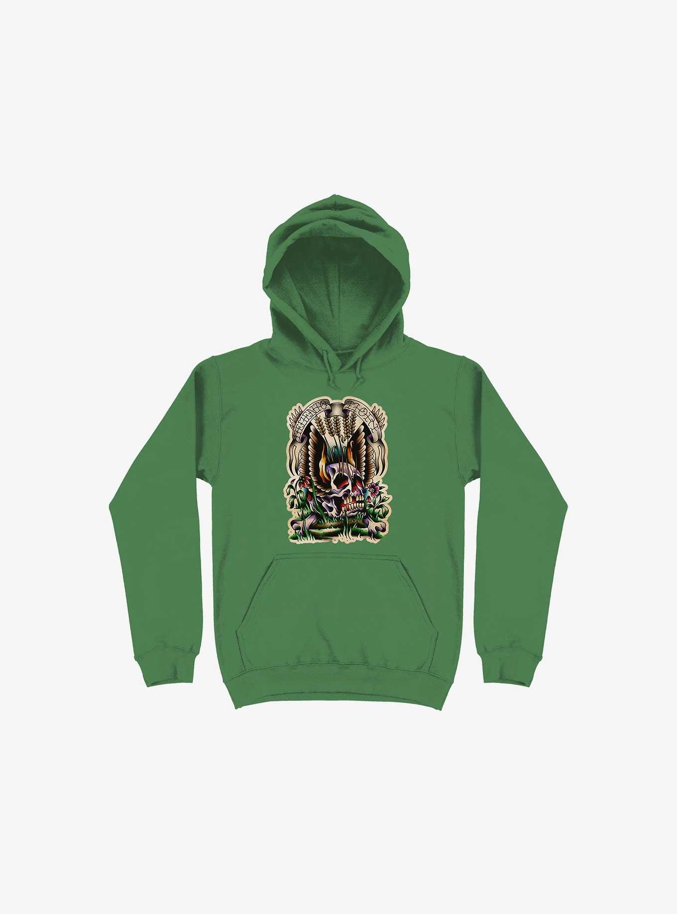 Memento Mori Hoodie, KELLY GREEN, hi-res