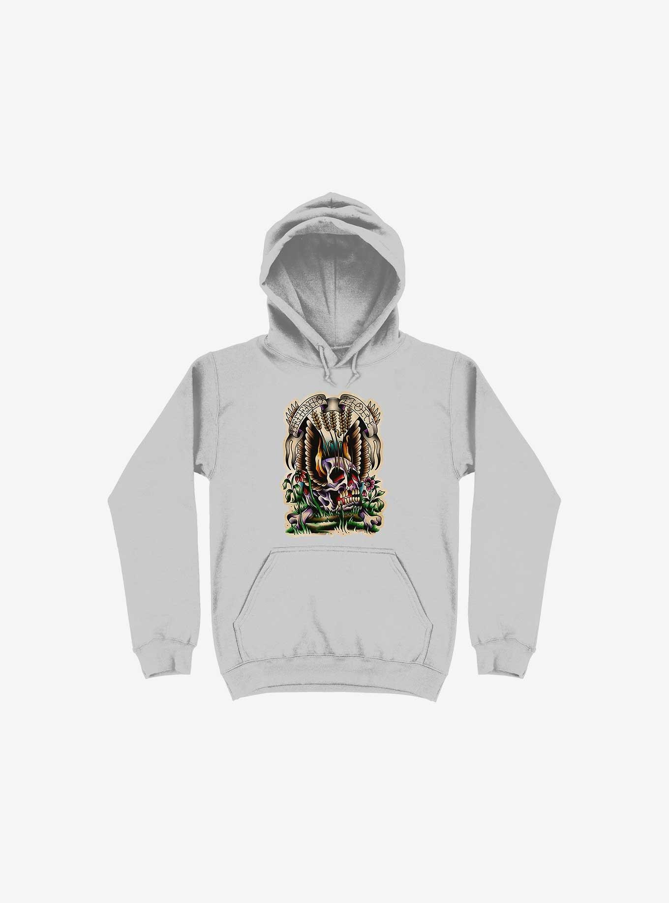 Memento Mori Hoodie, SILVER, hi-res