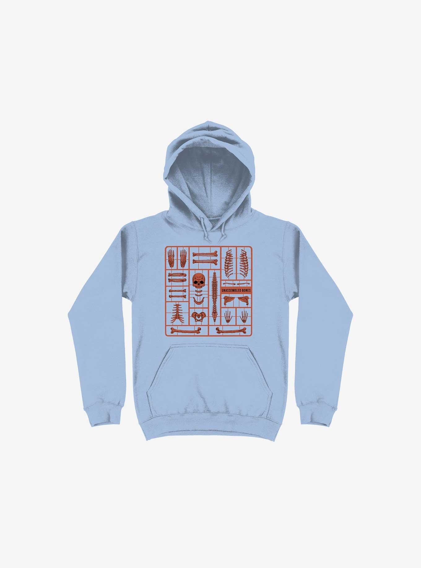 Unassembled Bones Hoodie, LIGHT BLUE, hi-res