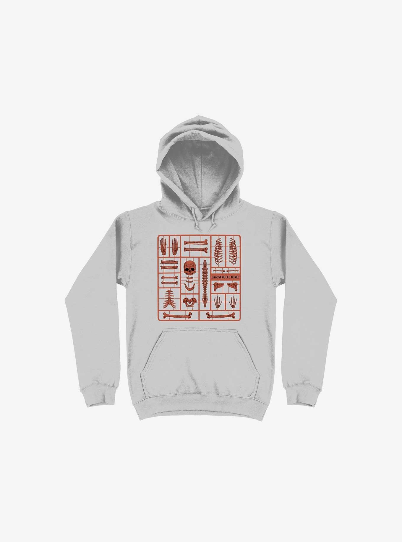 Unassembled Bones Hoodie, SILVER, hi-res