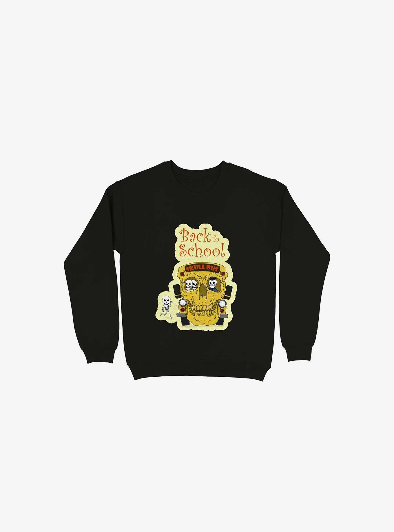 Back To Skull Sweatshirt, BLACK, hi-res