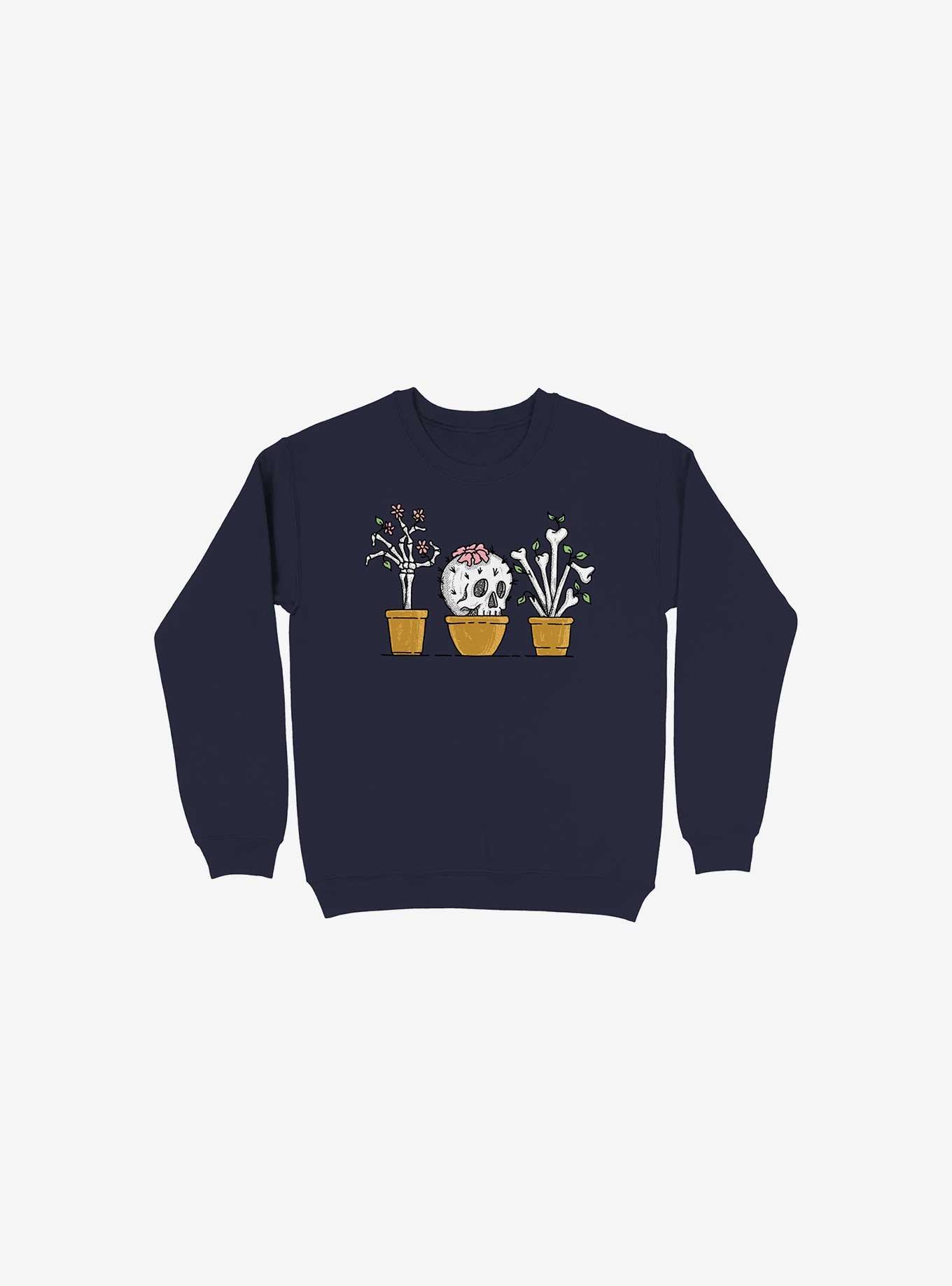 Bone Plants Sweatshirt, NAVY, hi-res