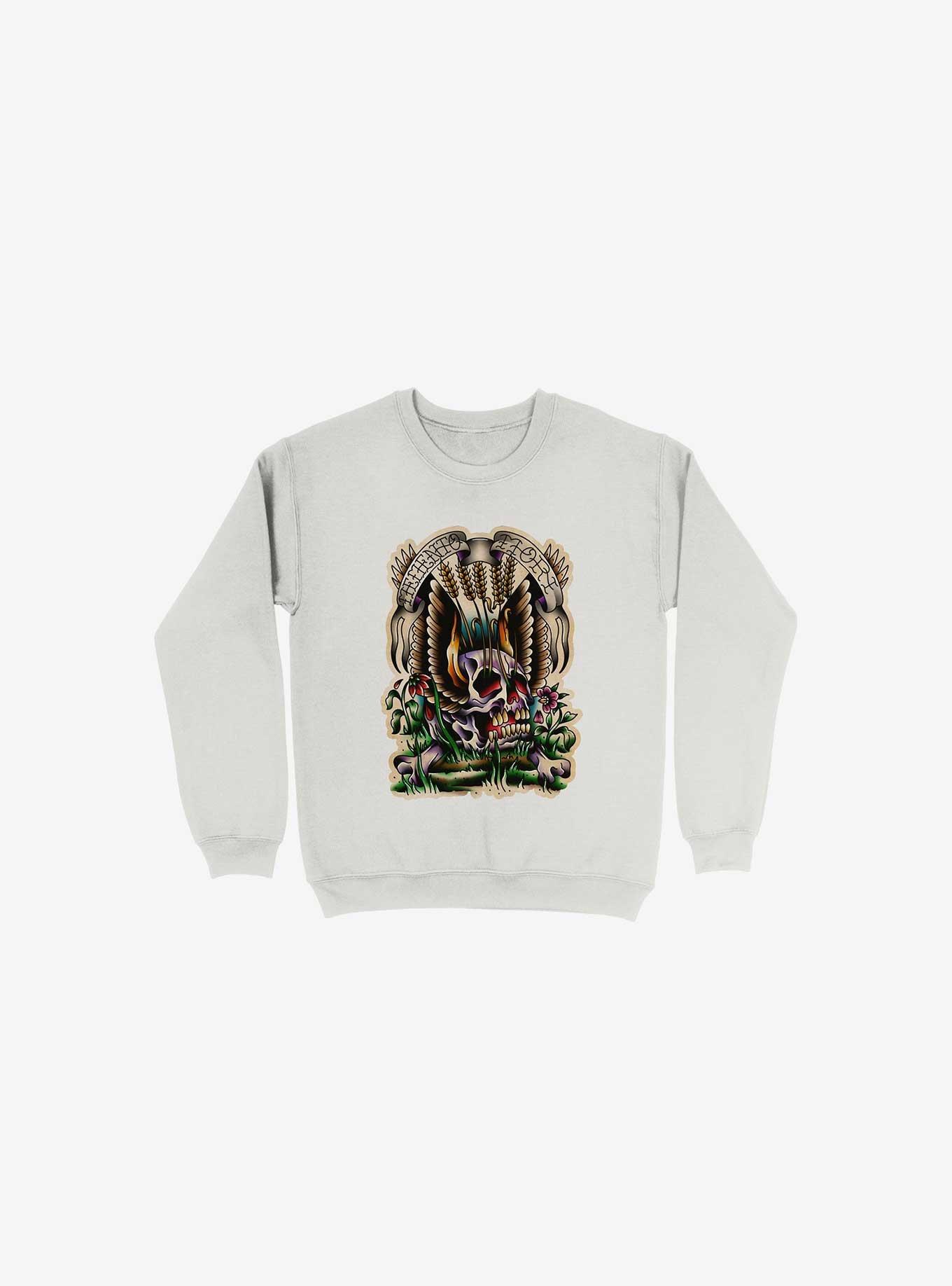 Memento Mori Sweatshirt, WHITE, hi-res