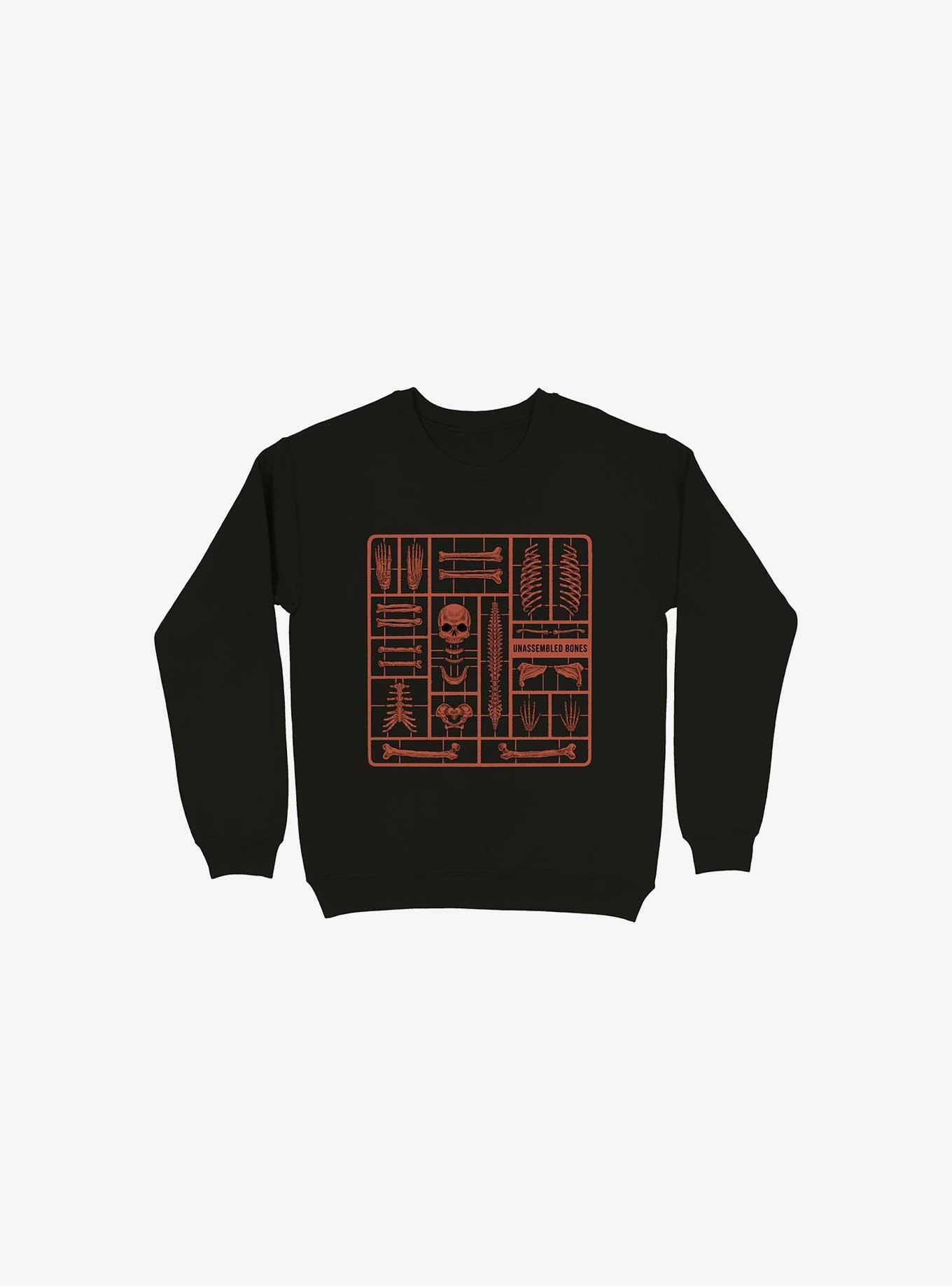 Unassembled Bones Sweatshirt, BLACK, hi-res