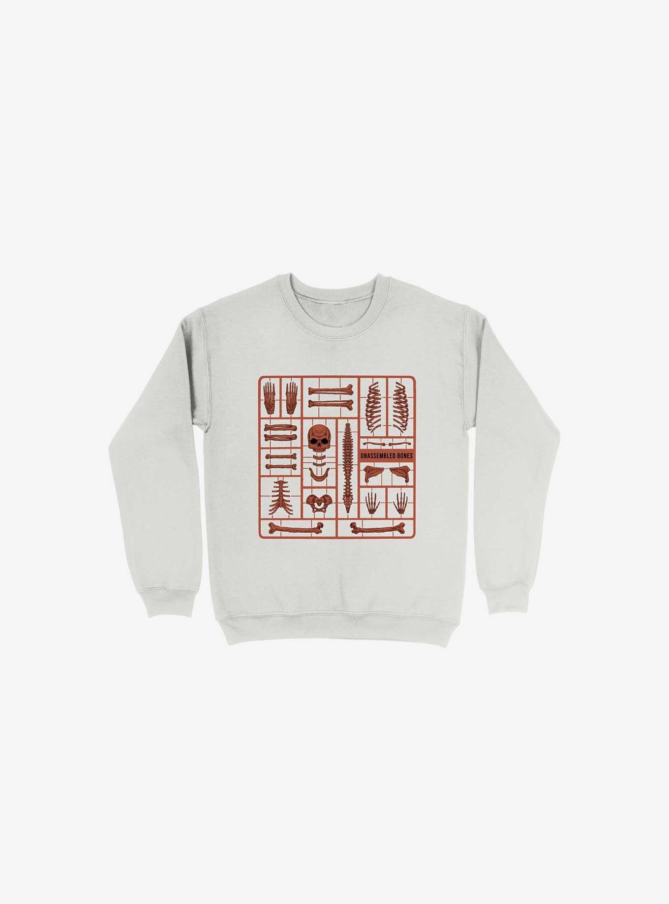 Unassembled Bones Sweatshirt, WHITE, hi-res