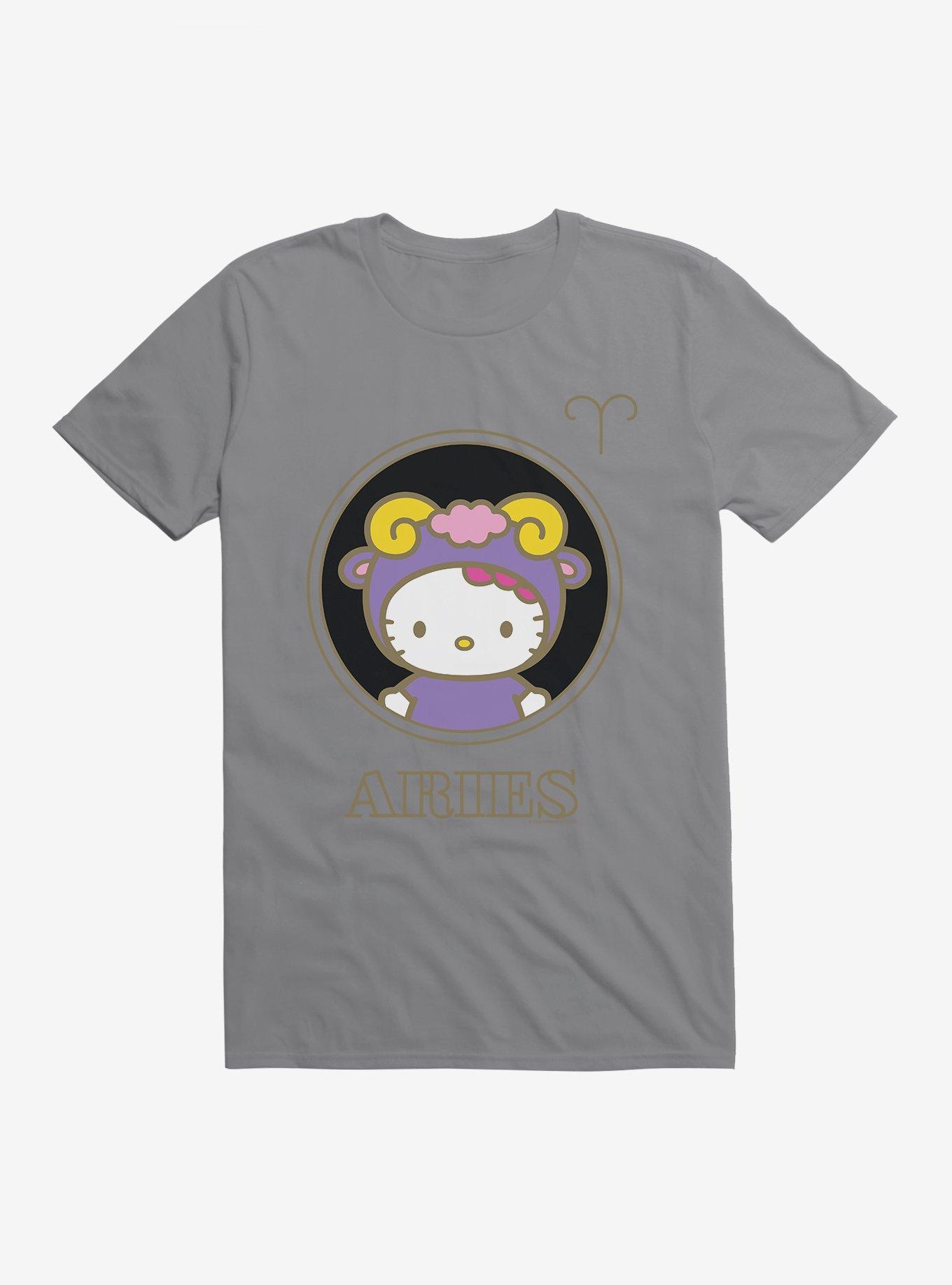 Hello Kitty Star Sign Aries Stencil T-Shirt, STORM GREY, hi-res