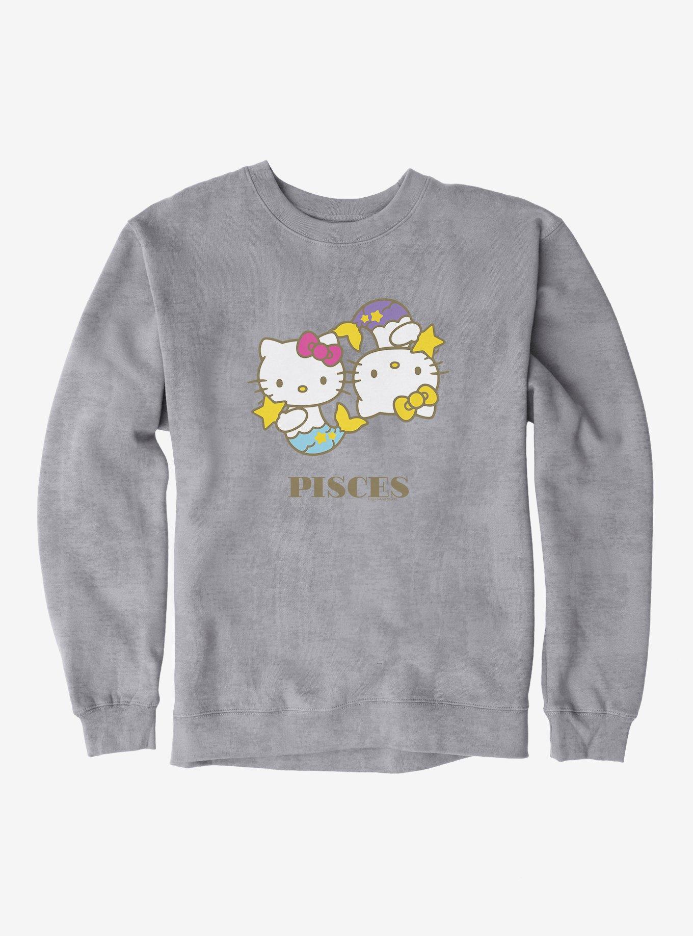 Hello Kitty Star Sign Pisces Sweatshirt, HEATHER GREY, hi-res