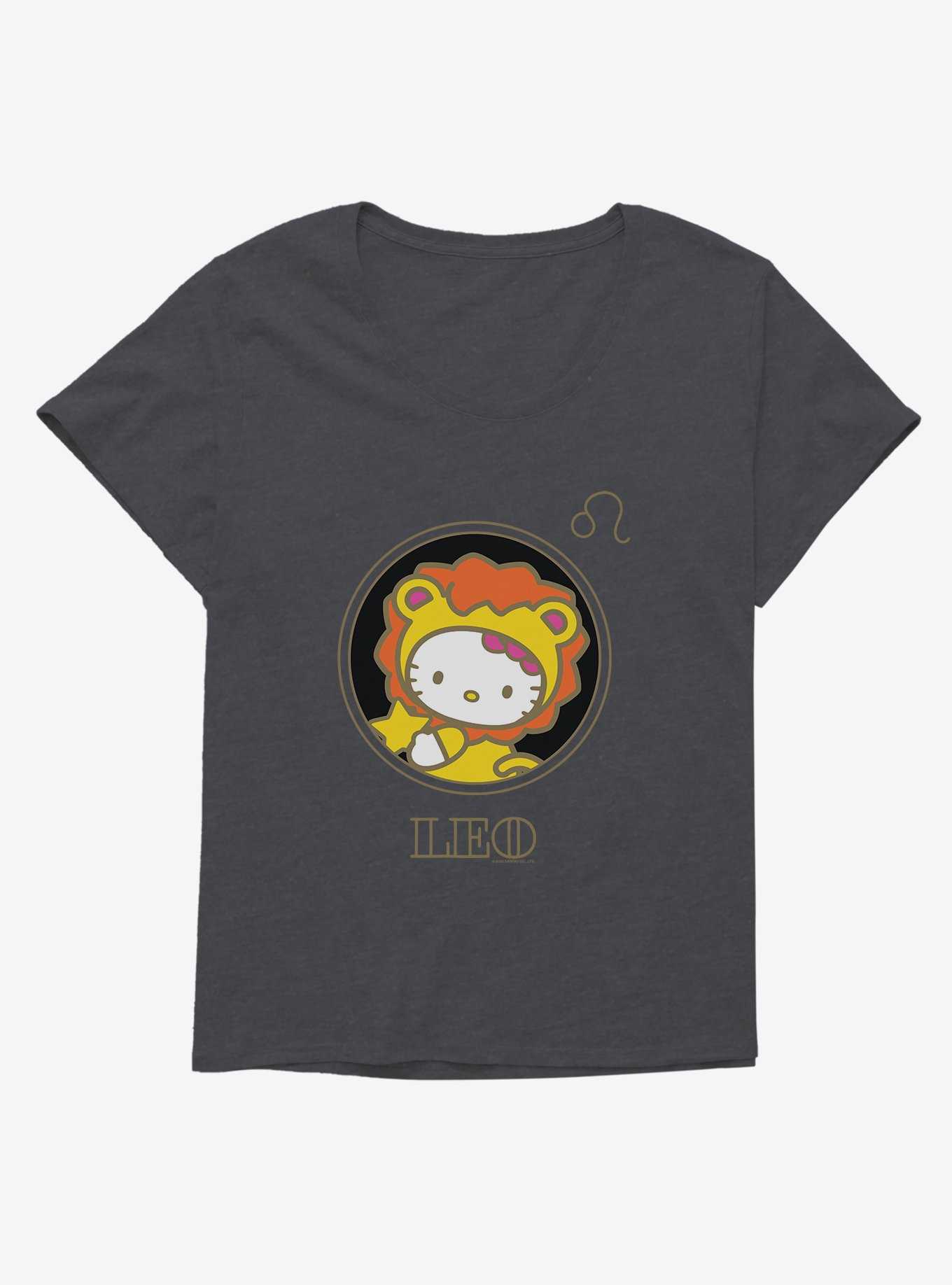 Hello Kitty Star Sign Leo Stencil Girls T-Shirt Plus Size, , hi-res