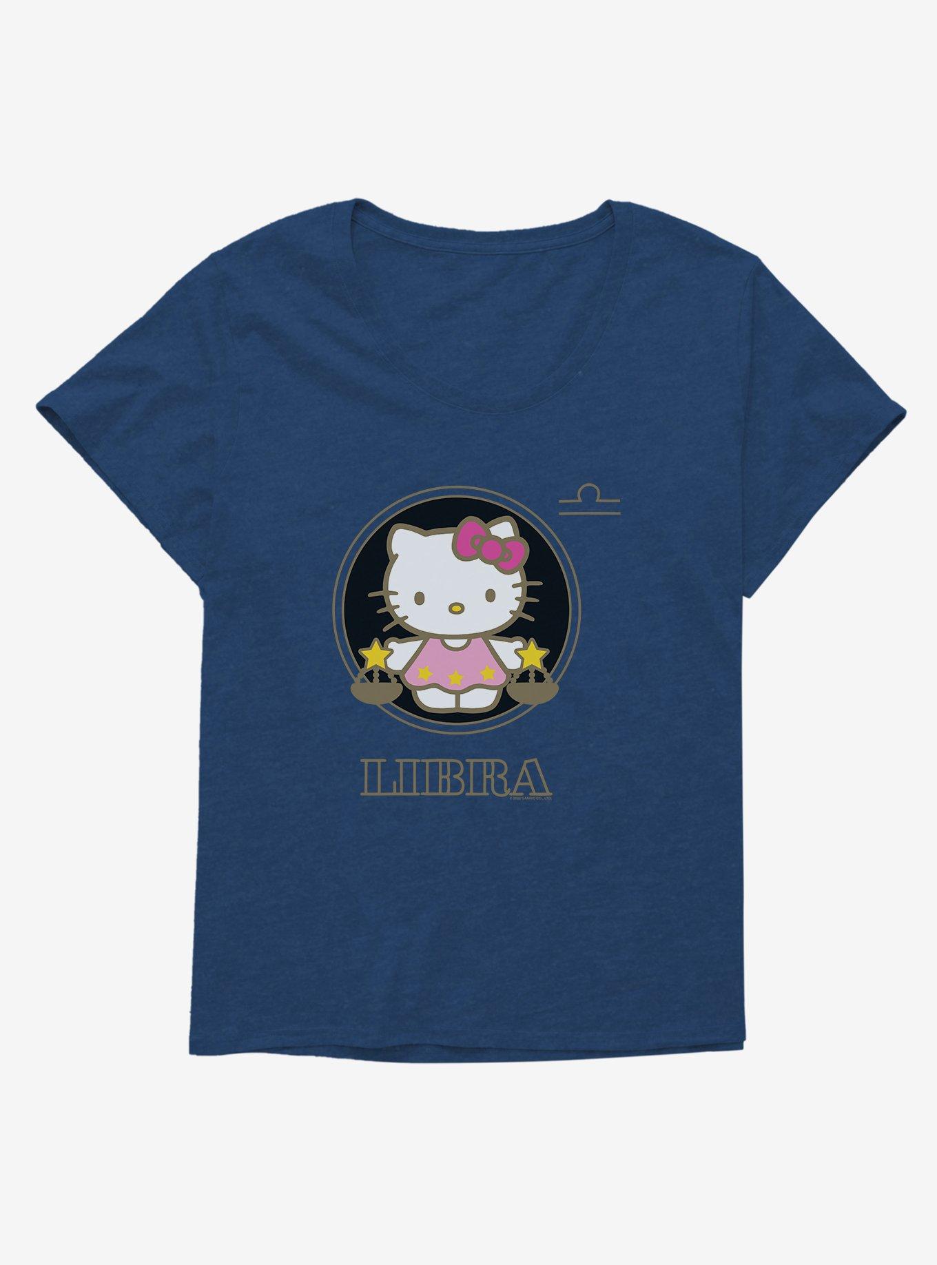 Hello Kitty Star Sign Libra Stencil Girls T-Shirt Plus