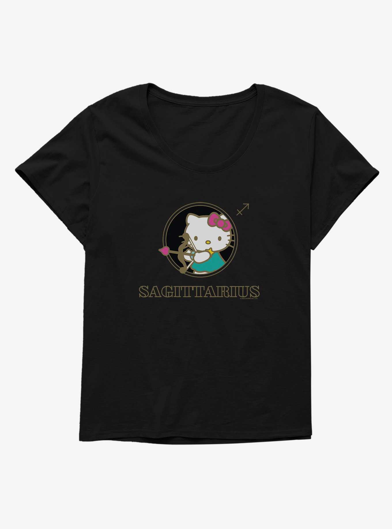 Hello Kitty Star Sign Sagittarius Stencil Girls T-Shirt Plus Size, , hi-res