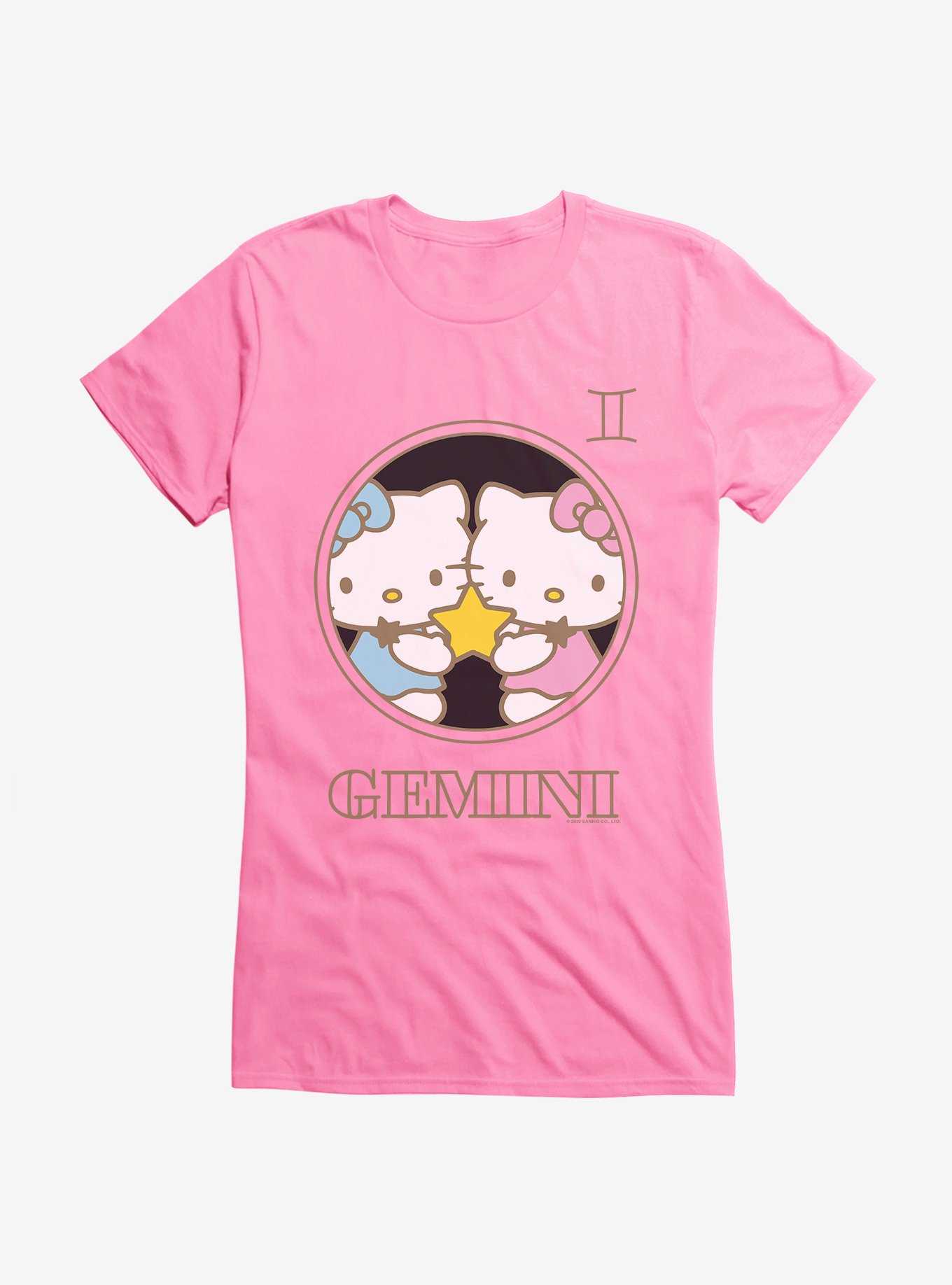 Hello Kitty Star Sign Gemini Stencil Girls T-Shirt, , hi-res
