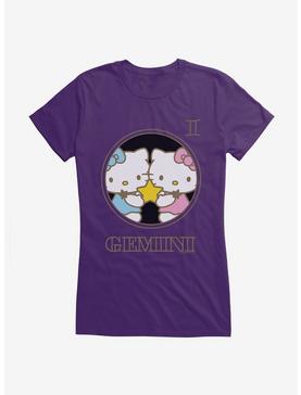 Hello Kitty Star Sign Gemini Stencil Girls T-Shirt, PURPLE, hi-res