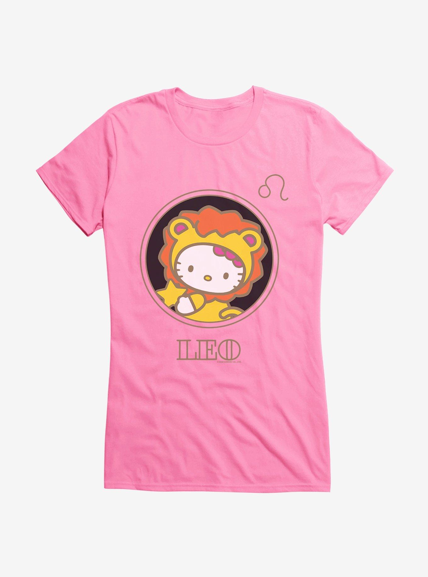 Hello Kitty Star Sign Leo Stencil Girls T-Shirt