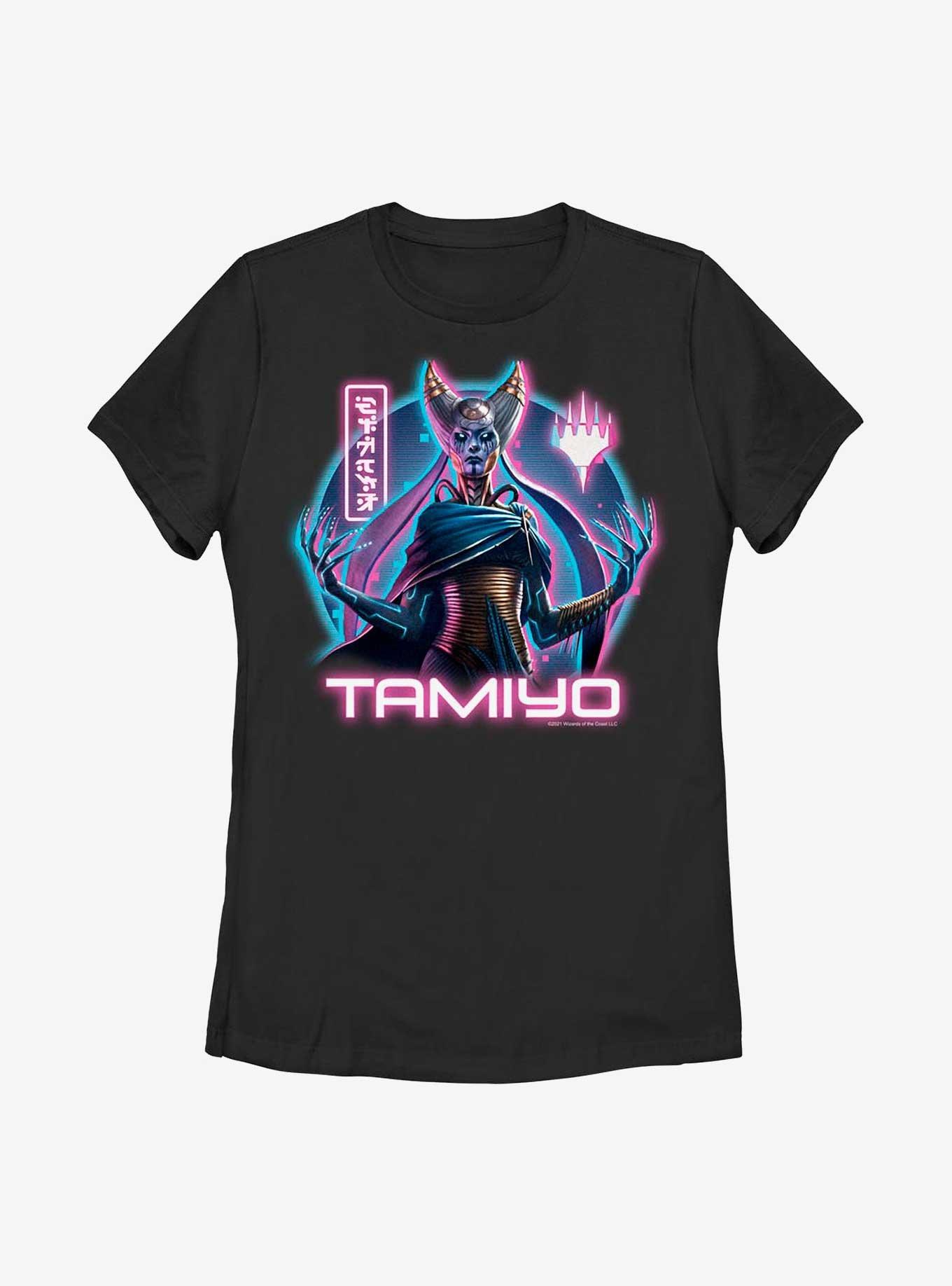 Magic The Gathering Kamigawa: Neon Dynasty Tamiyo Compleated Womens T-Shirt, BLACK, hi-res