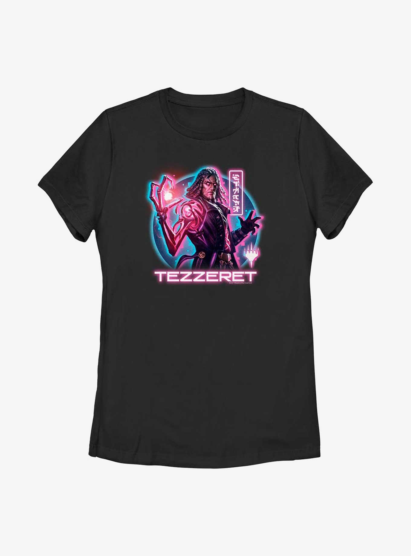 Magic The Gathering Kamigawa: Neon Dynasty Tezzeret Womens T-Shirt, BLACK, hi-res