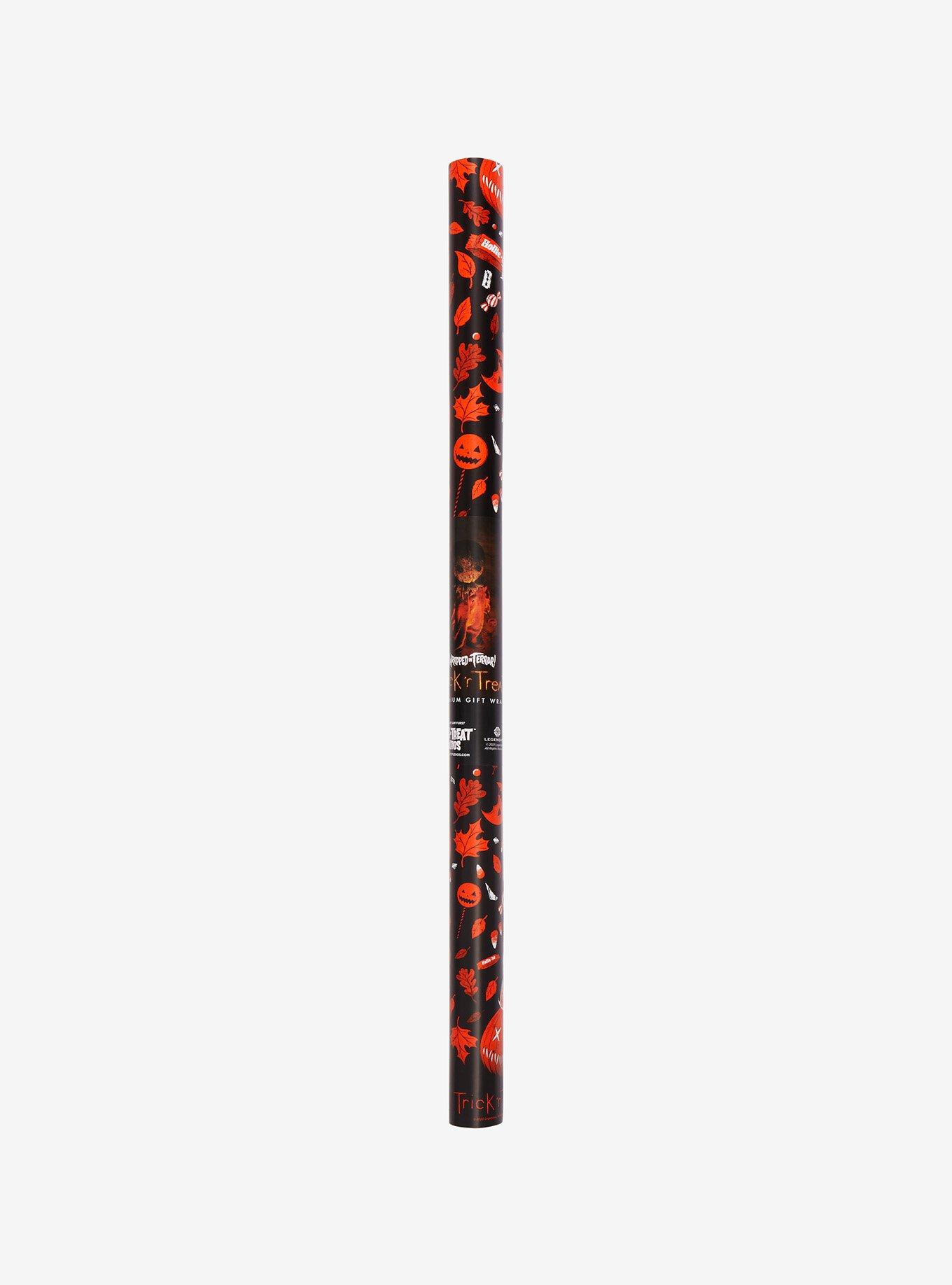 Trick 'R Treat Pumpkin Candy Wrapping Paper, , hi-res