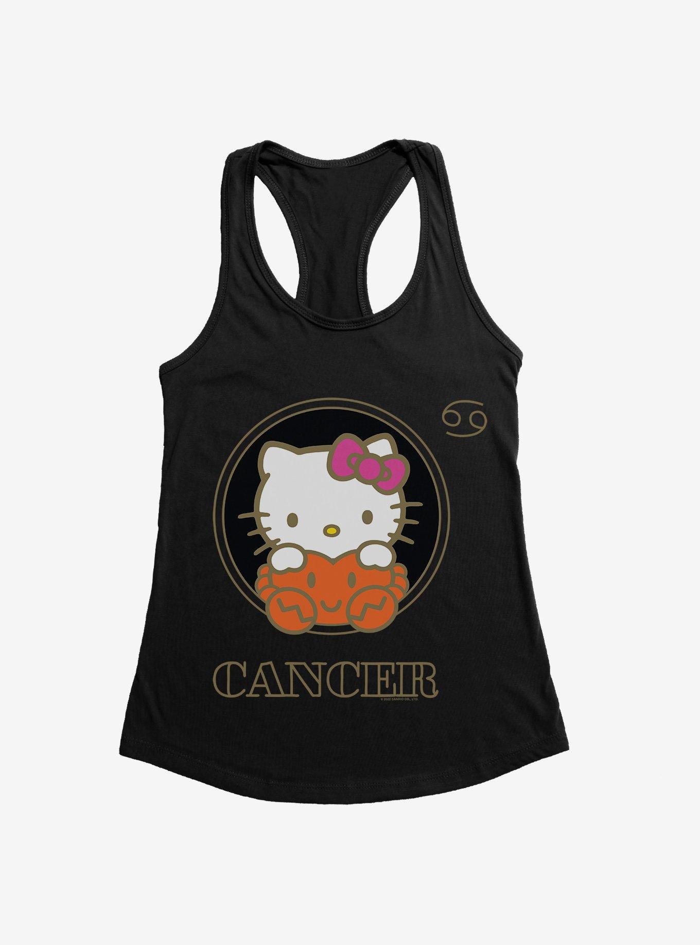 Hello Kitty Star Sign Cancer Stencil Girls Tank
