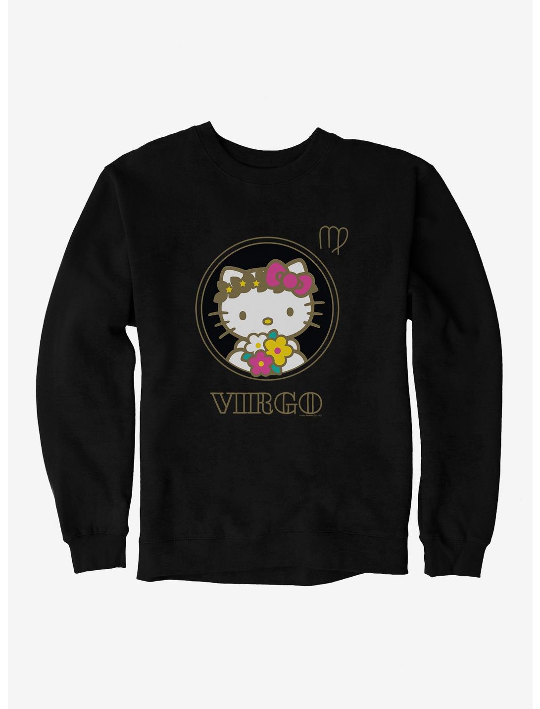 Hello Kitty Star Sign Virgo Stencil Sweatshirt, BLACK, hi-res
