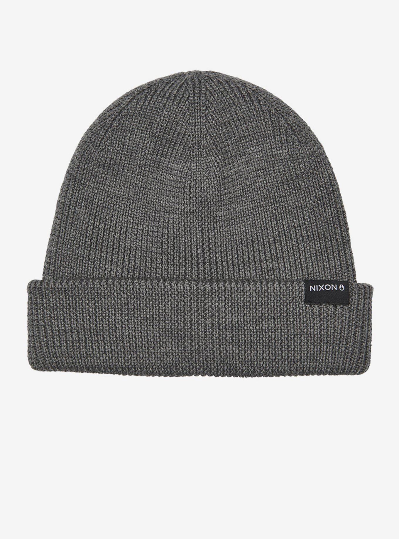 Nixon Kingman Wool Beanie Heather Gray, , hi-res