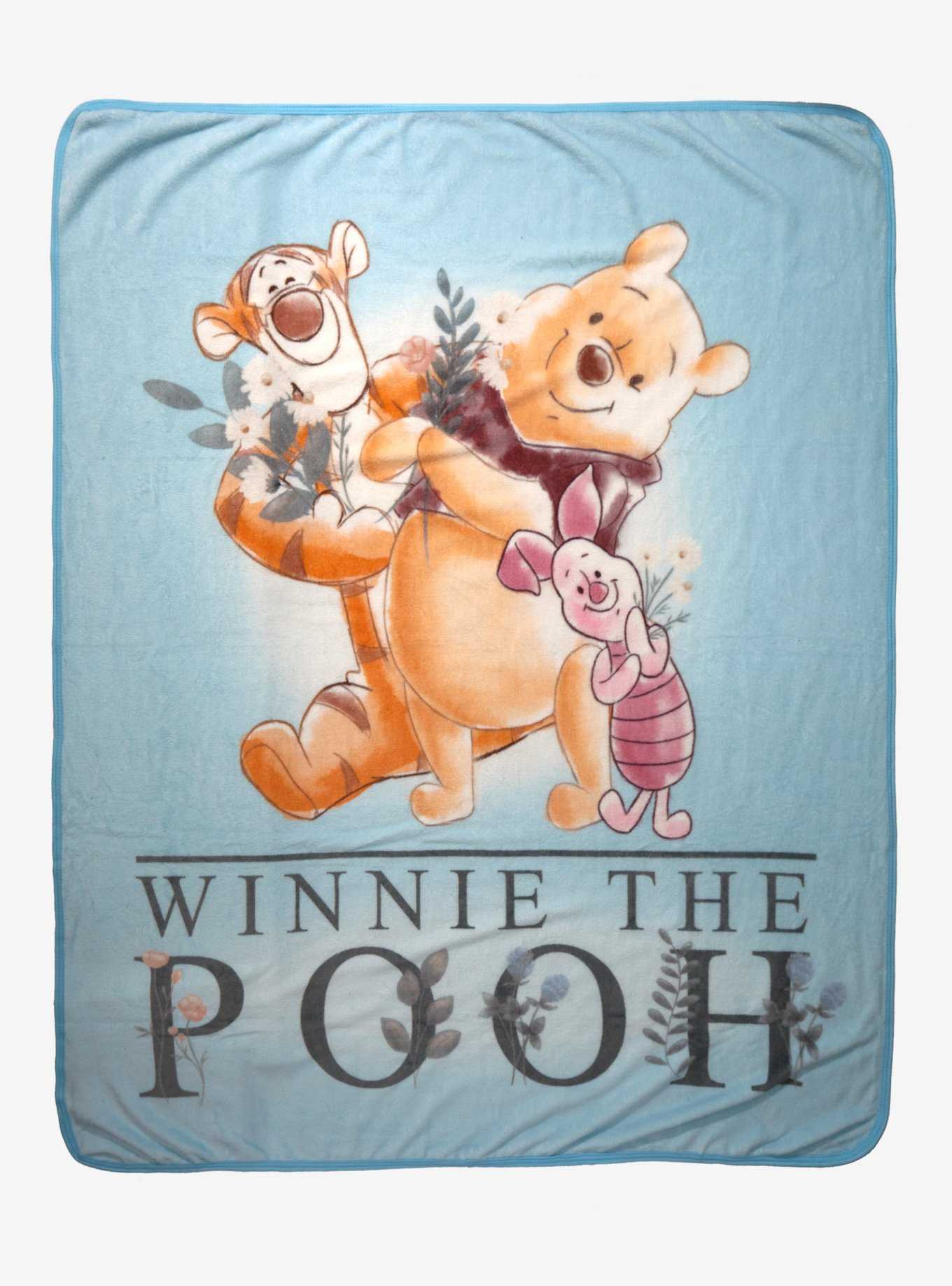 Disney Winnie The Pooh Trio Throw Blanket, , hi-res