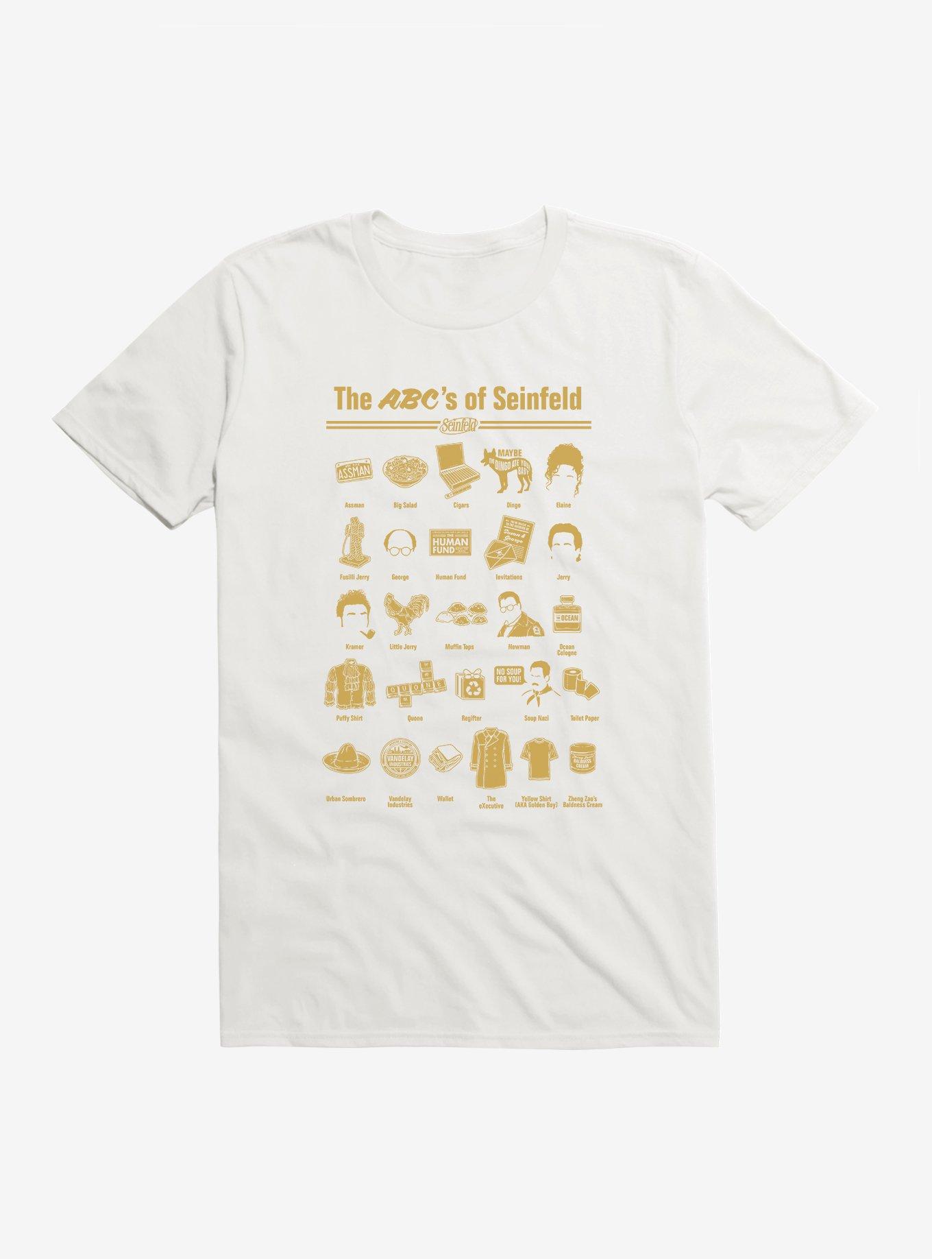 Seinfeld The ABC's T-Shirt, WHITE, hi-res
