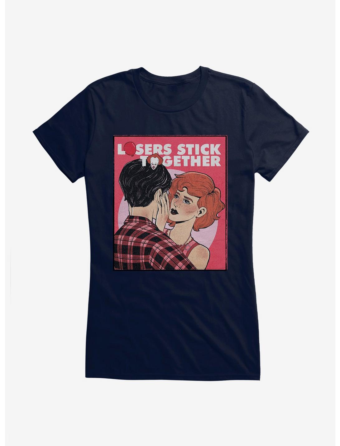 IT2 Losers Stick Together Girls T-Shirt, NAVY, hi-res