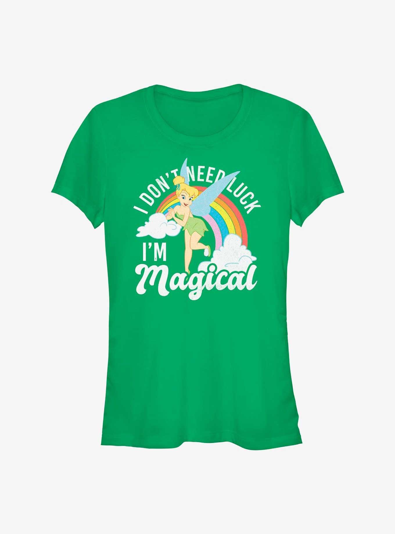 Disney Peter Pan Tinker Bell Don't Need Luck Girls T-Shirt, KELLY, hi-res