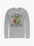 Nintendo Super Mario Lucky And Cute Yoshi Long-Sleeve T-Shirt, ATH HTR, hi-res