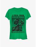 Star Wars Darth Vader Mean Green Girls T-Shirt, KELLY, hi-res