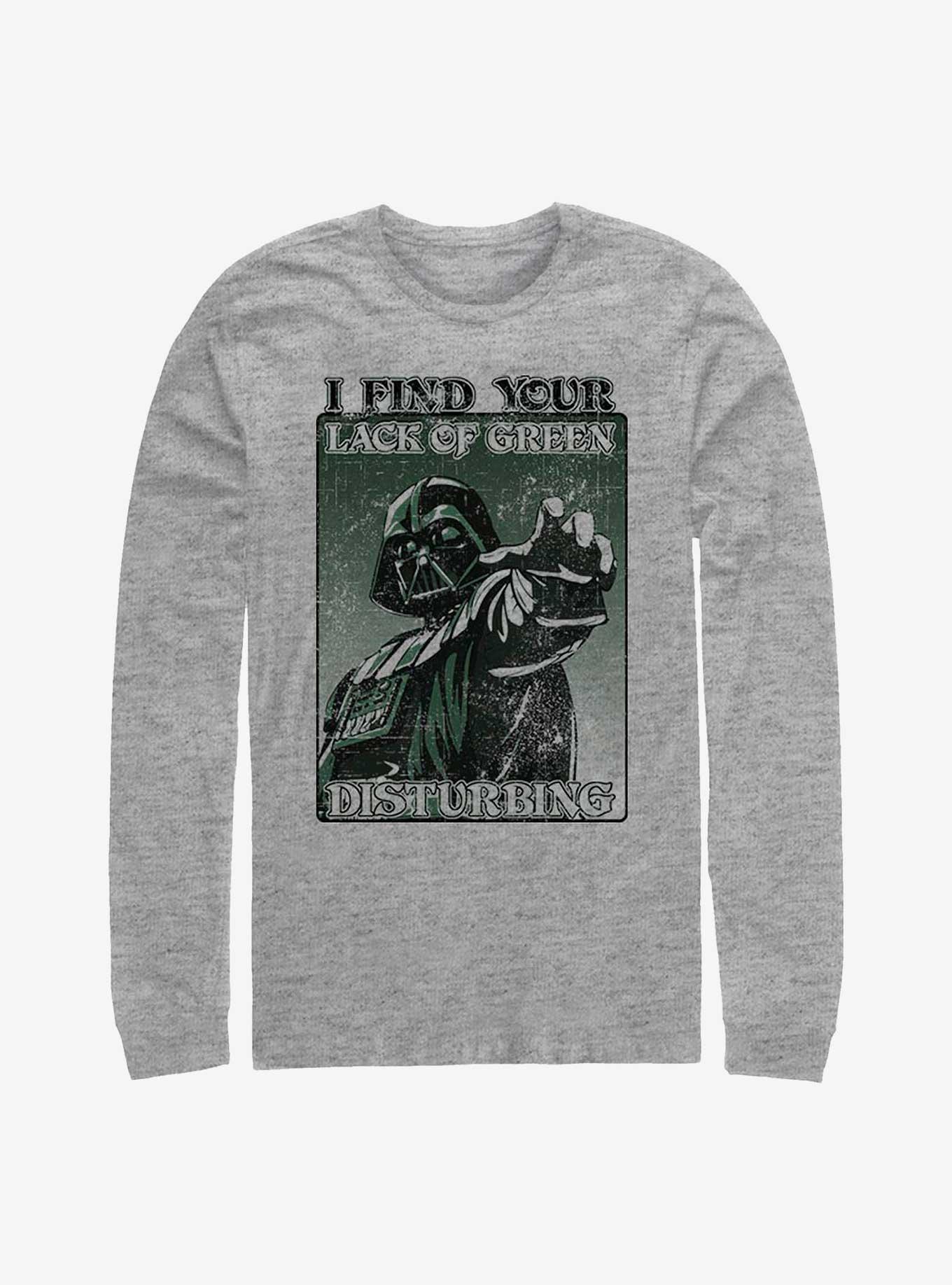 Star Wars Darth Vader Mean Green Long-Sleeve T-Shirt, ATH HTR, hi-res
