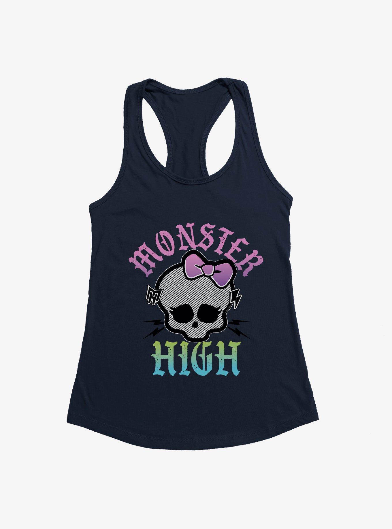Monster High Color Skull Logo Girls Tank, MIDNIGHT NAVY, hi-res