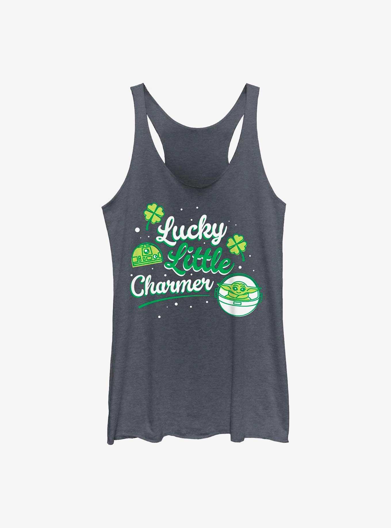 Star Wars The Mandalorian Little Charmer Dots Girls Tank, NAVY HTR, hi-res