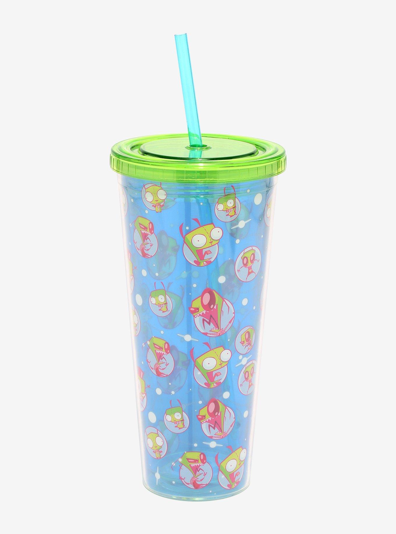 Invader Zim Neon Faces Acrylic Travel Cup, , hi-res