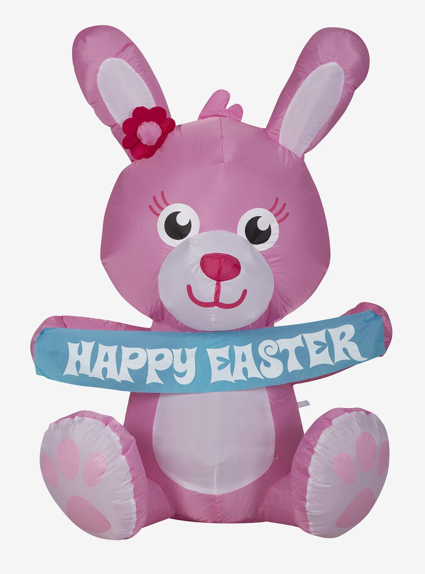 Airblown Inflatable Pink Easter Bunny, , hi-res