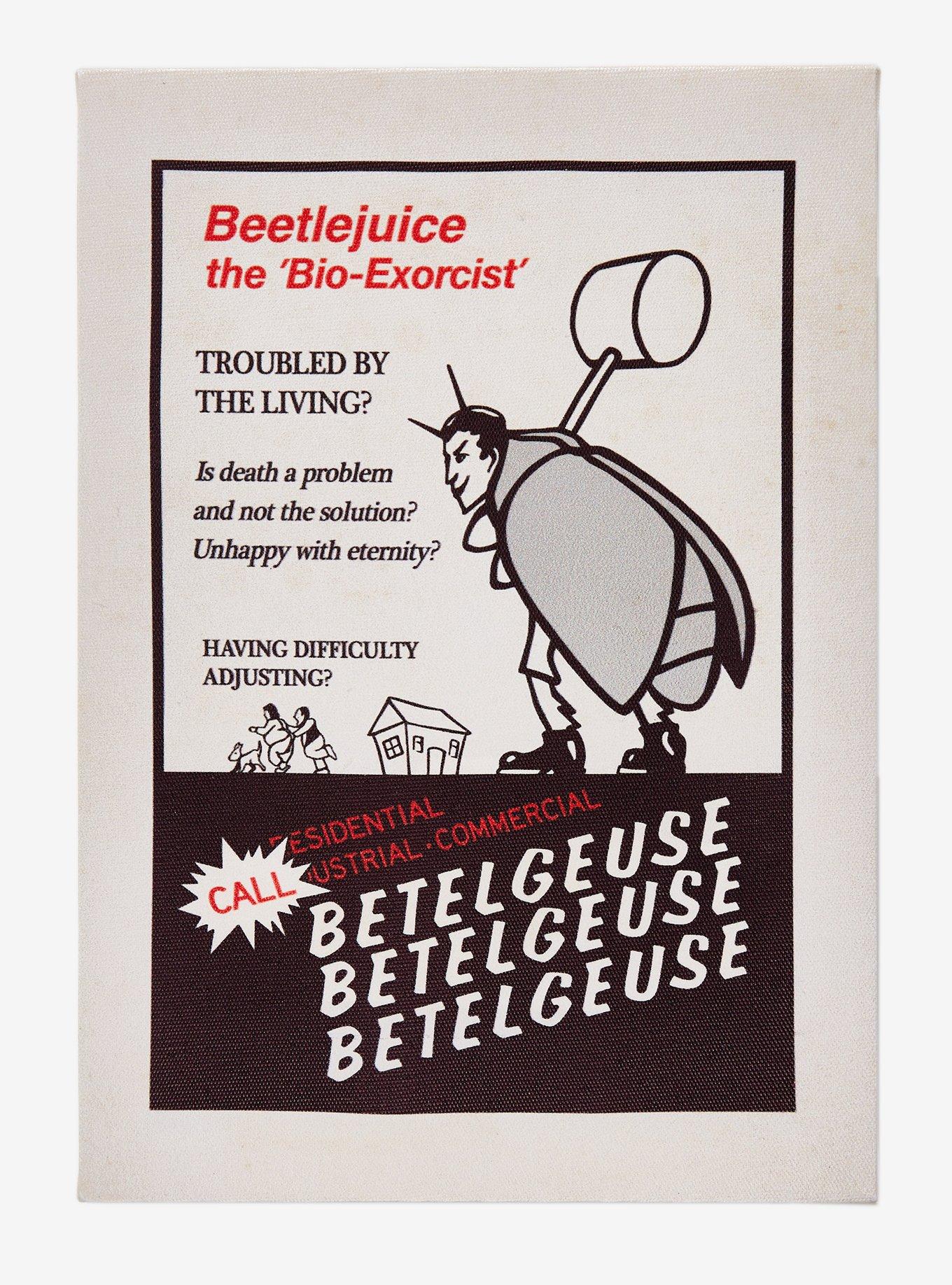 Beetlejuice Vintage News Ad Canvas Wall Art