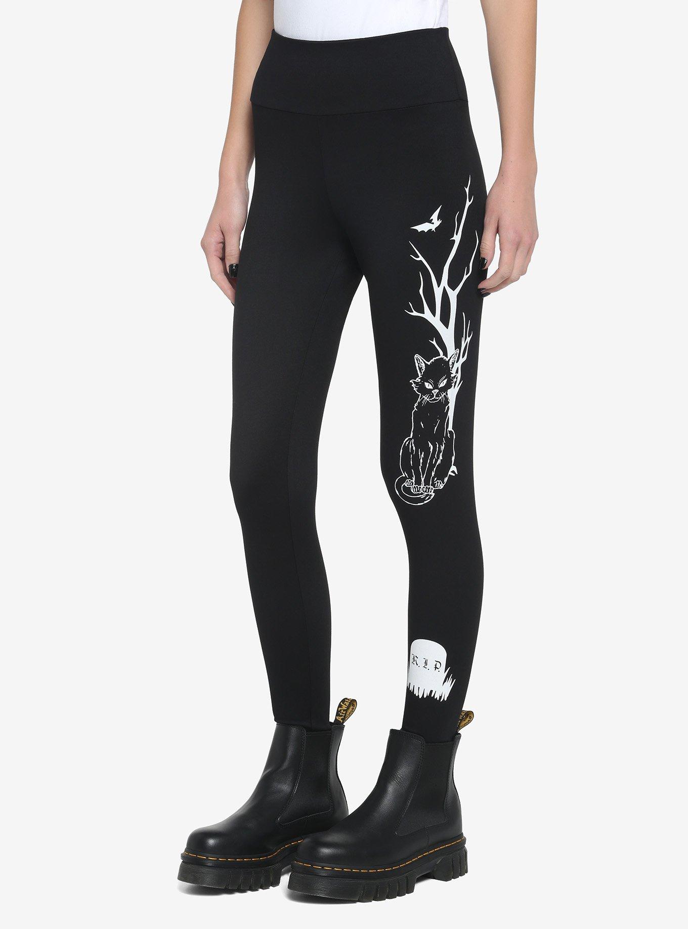 Her Universe Disney Hocus Pocus Binx Tombstone Leggings, DEEP BLACK, hi-res