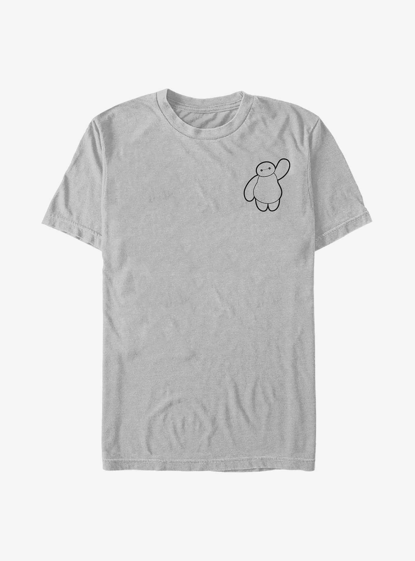 Extra Soft Disney Big Hero 6 Vintage Line Baymax T-Shirt, SILVER, hi-res