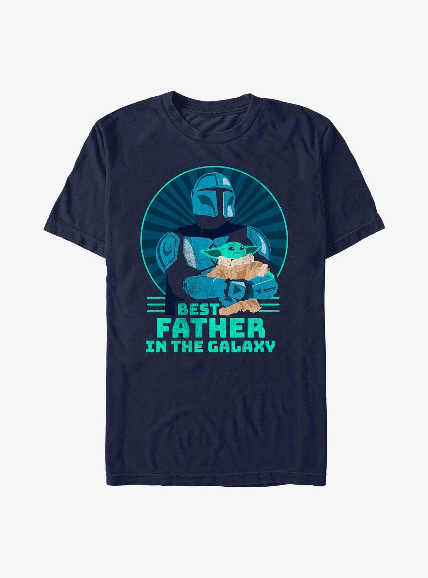 Star Wars The Mandalorian The Child Best Father Extra Soft T-Shirt, NAVY, hi-res