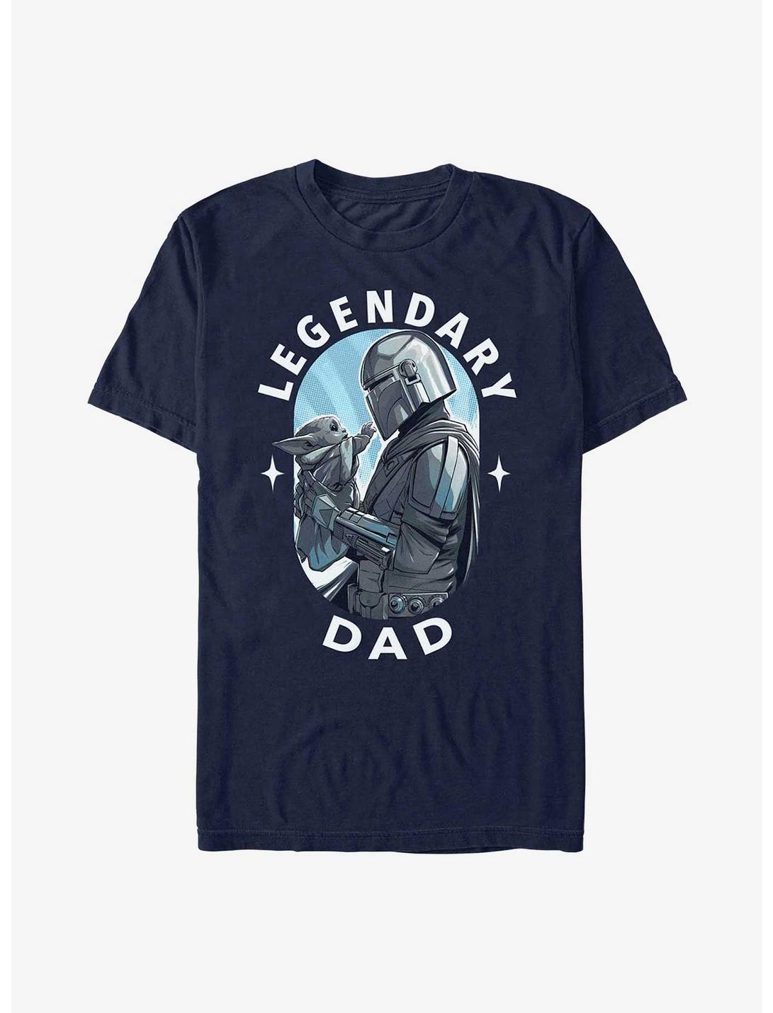 Star Wars The Mandalorian The Child Legendary Dad Extra Soft T-Shirt, NAVY, hi-res