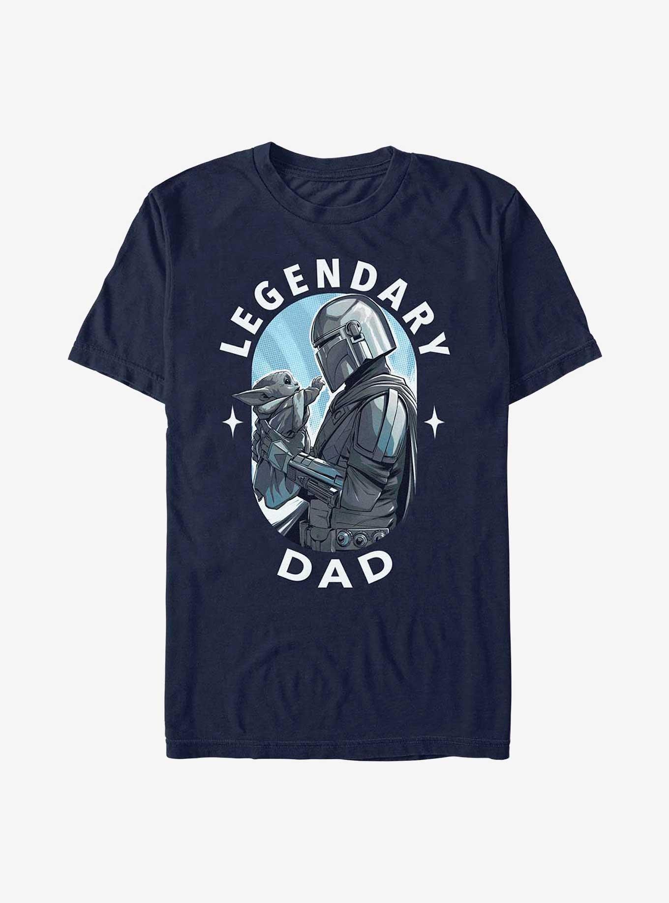 Star Wars The Mandalorian The Child Legendary Dad Extra Soft T-Shirt, NAVY, hi-res