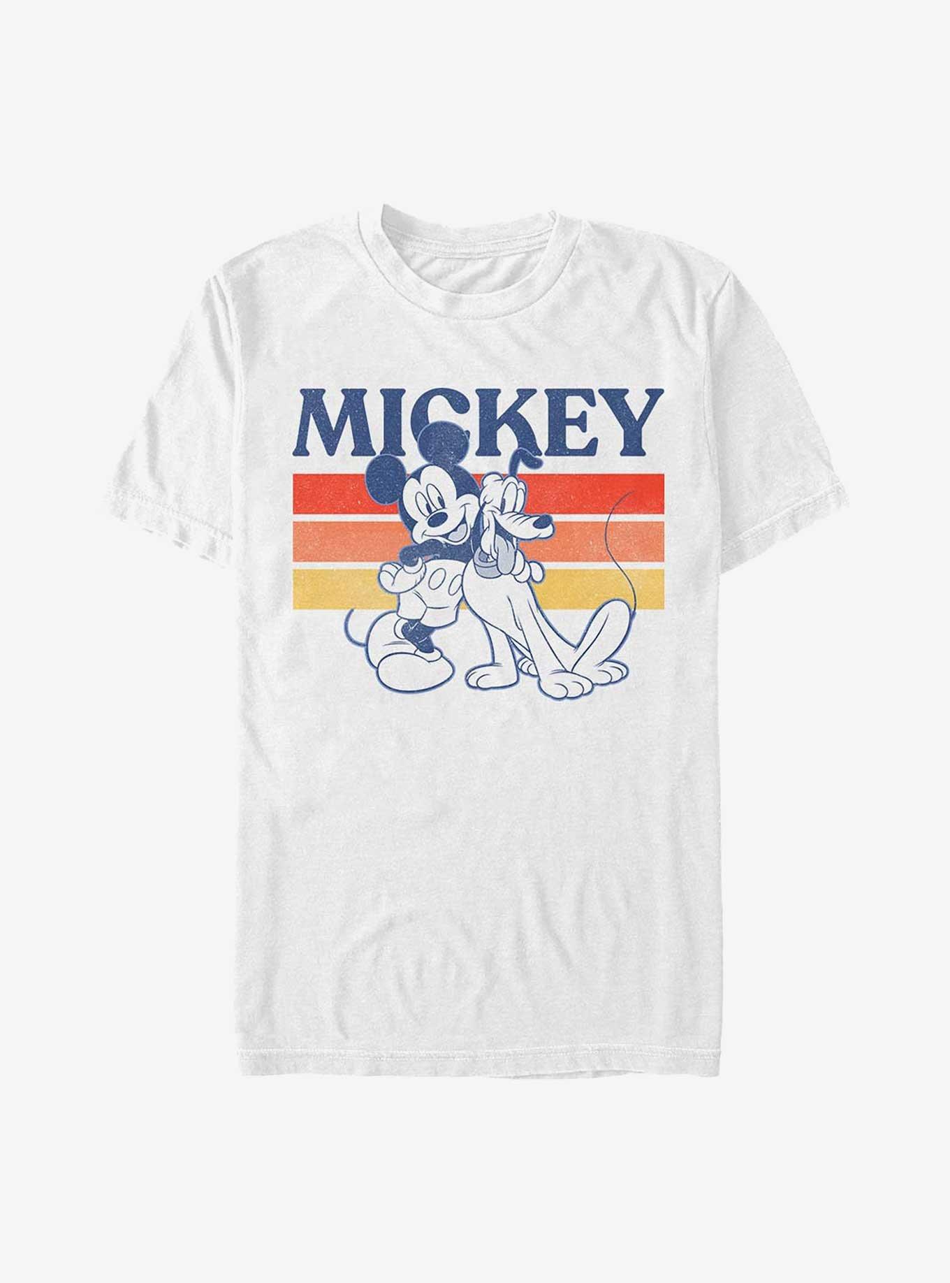 Disney Mickey Mouse & Pluto Retro Squad Extra Soft T-Shirt, WHITE, hi-res