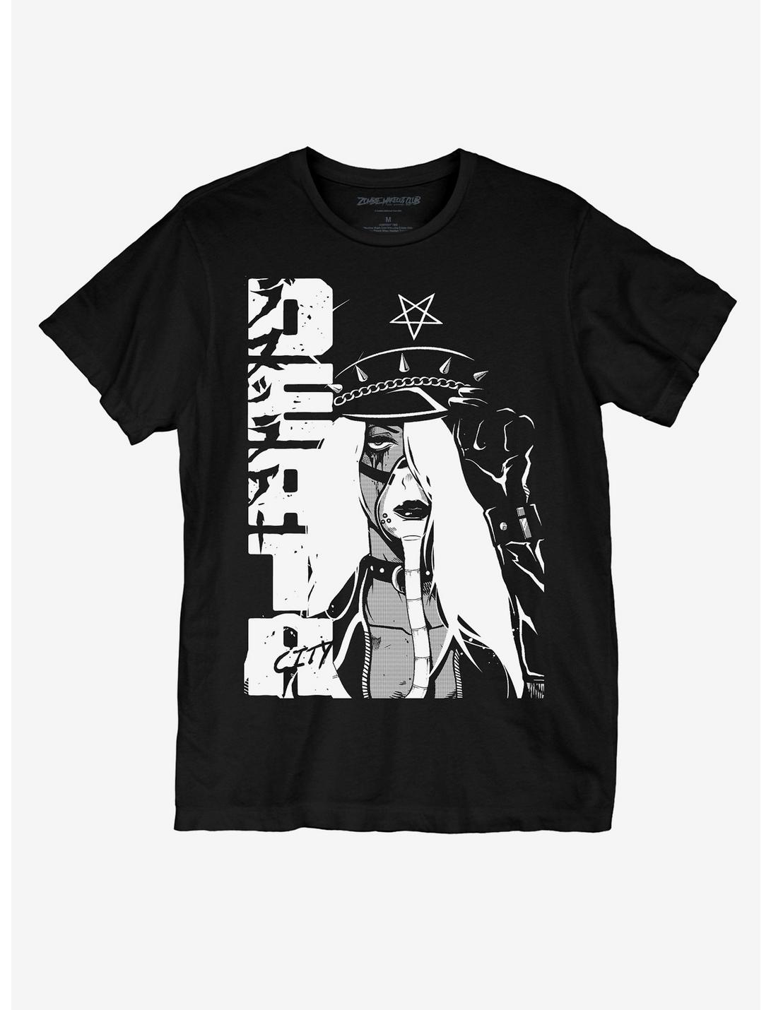 Zombie Makeout Club Death City T-Shirt, BLACK, hi-res